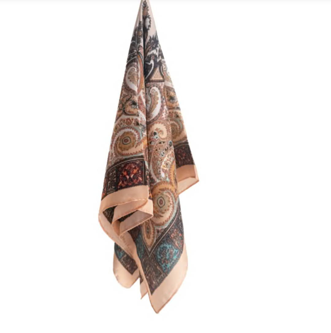 A&C - Nordic Jewellery Design - Lite skjerf, silk feel, sort paisley