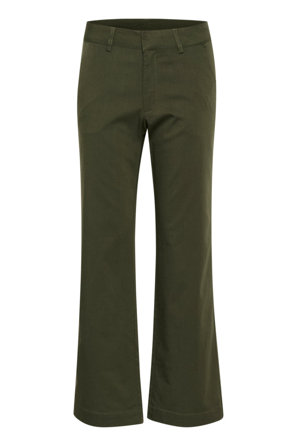 Kaffe Clothing - KAlea Chino Flared Bukse - Forest night