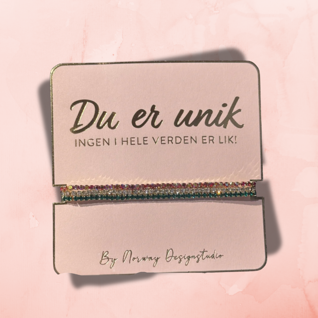 Norway Design Studio - 3 Armbånd - "Du er unik, ingen i hele verden er lik"