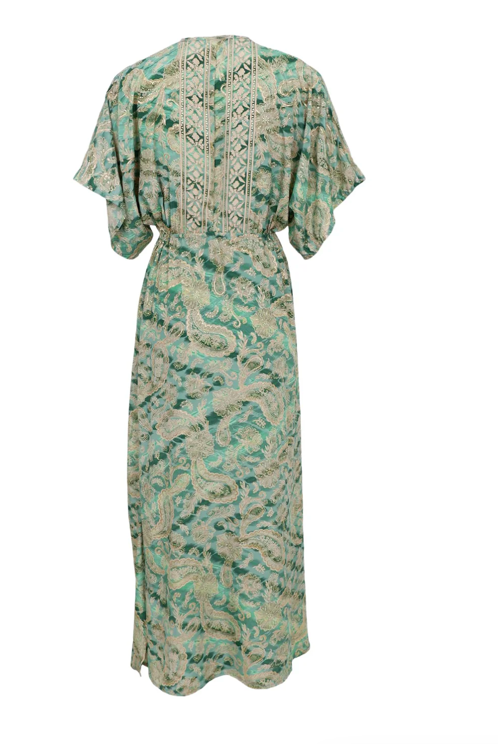 Black Colour - BCLUNA LANG - V-Hals kjole - floral green