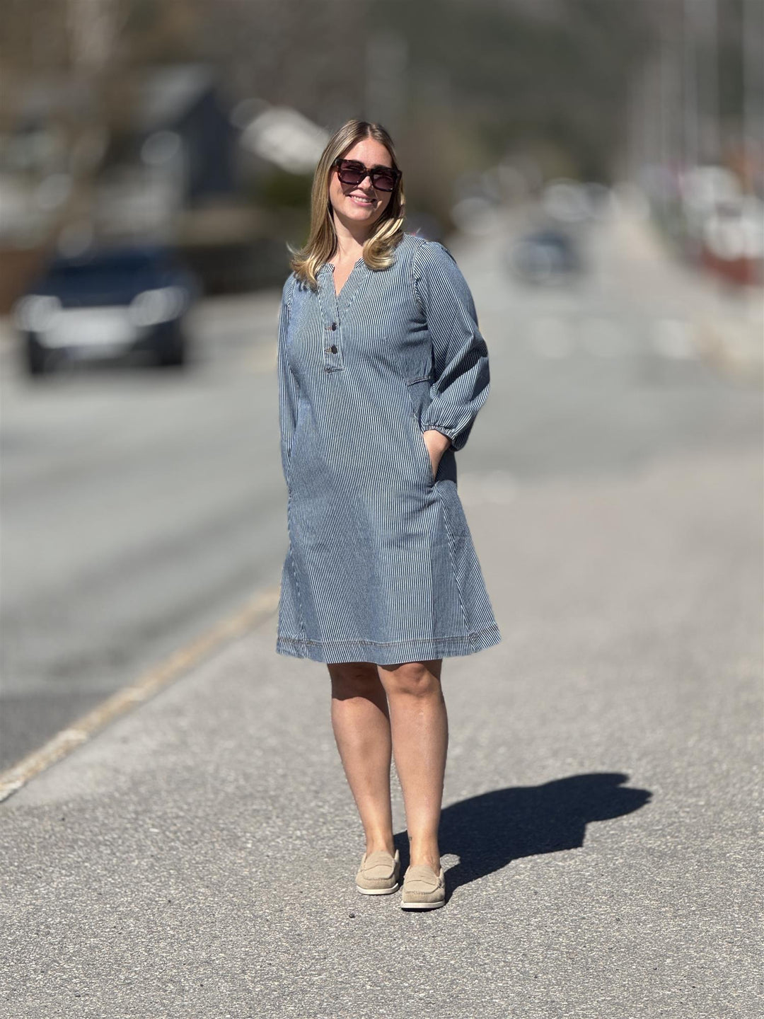 Culture - CUayna 3/4 sleeve kjole