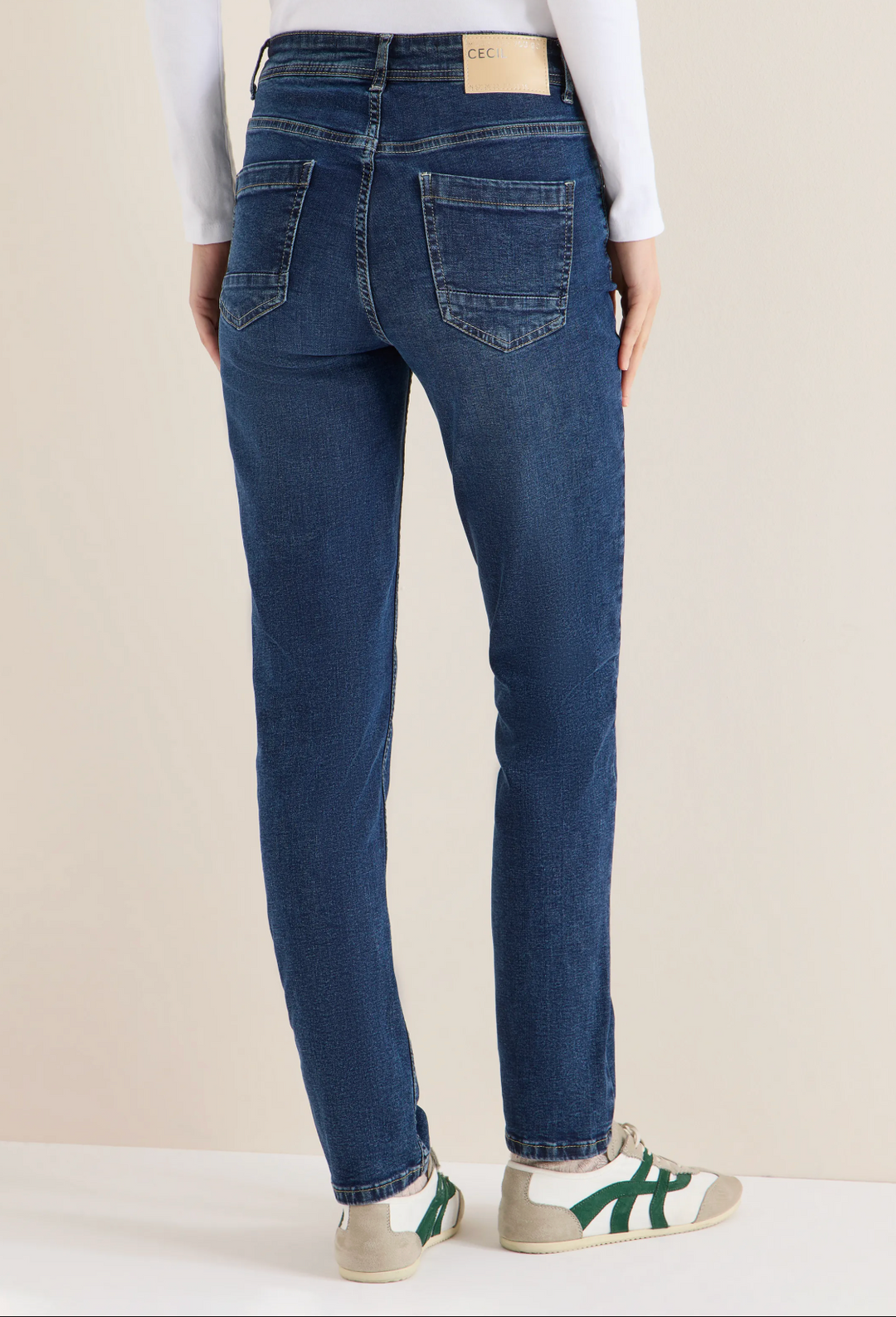 Cecil - Vicky Mid blue bukse - Lengde 28