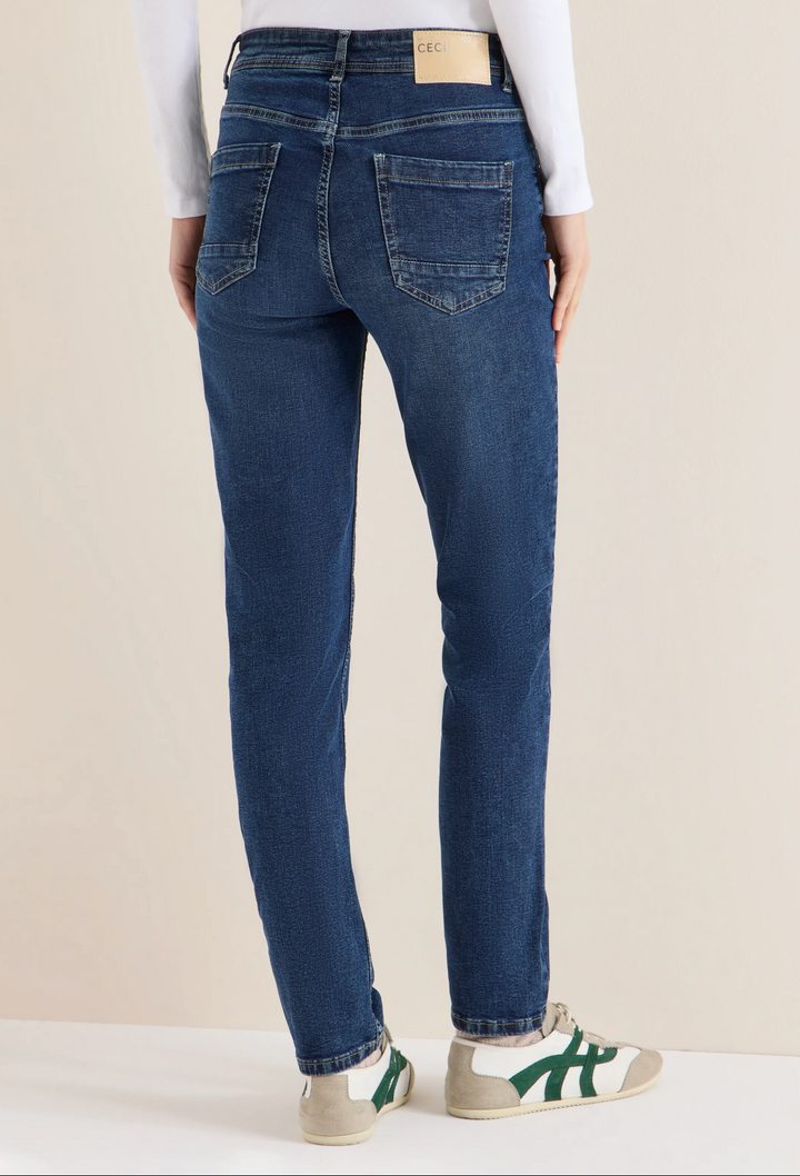 Cecil - Vicky Mid blue bukse - Lengde 28