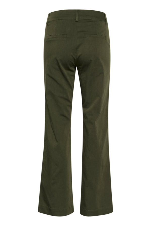 Kaffe Clothing - KAlea Chino Flared Bukse - Forest night