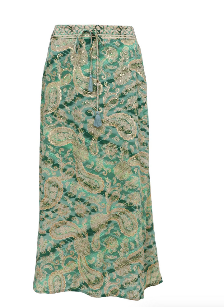 Black Colour - BCLUNA REGULAR Skjørt - Floral Green