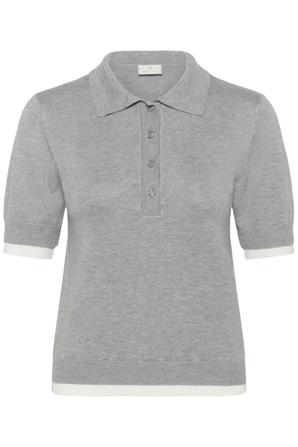 Kaffe Clothing - KALIZZA Kontrast polo genser med kort erm