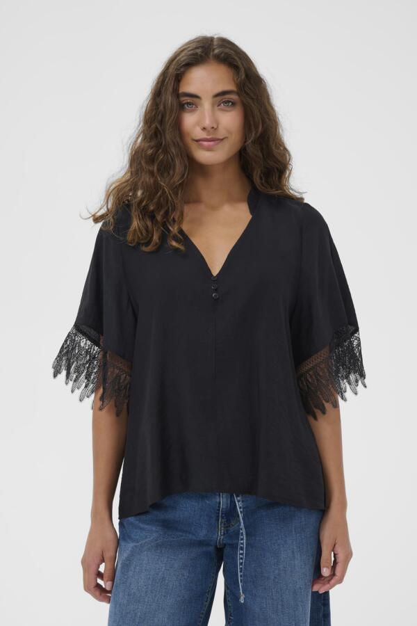 Culture - CUbrenna SS Bluse - Sort