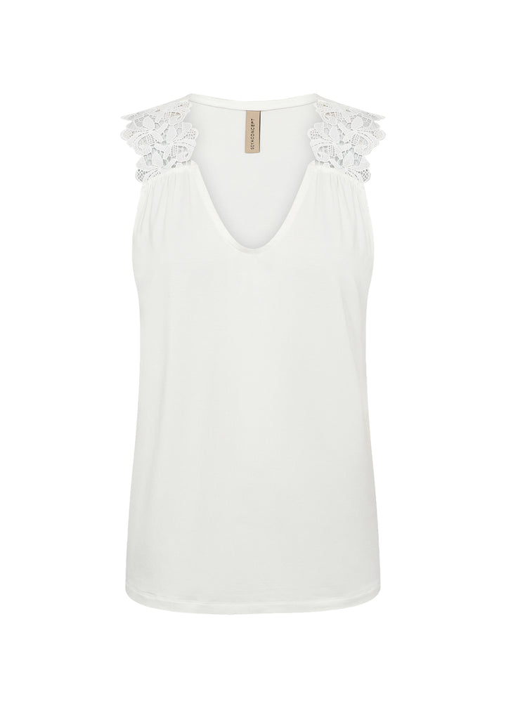 soyaconcept - SC-Marica Singlet med Blonde - Offwhite