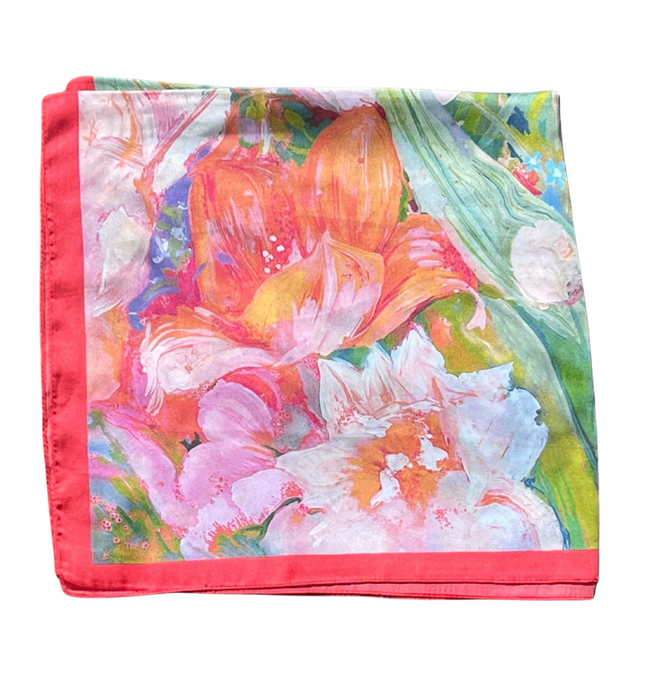 NORA Norway - Bandana skjerf  - Big Flower Red