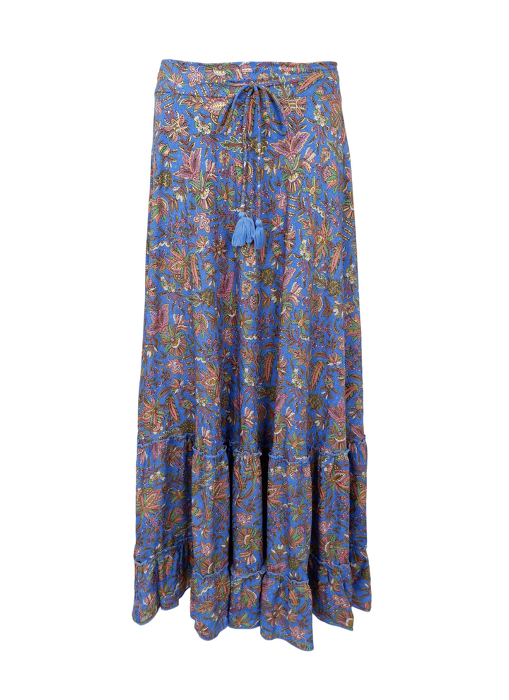 Black Colour - BCLUNA MAXI FRILL SKJØRT - Violet Blue