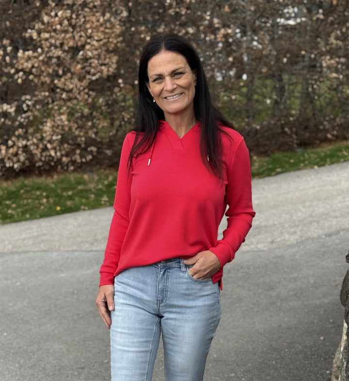 Cecil - Modal Hoody Genser - Rød