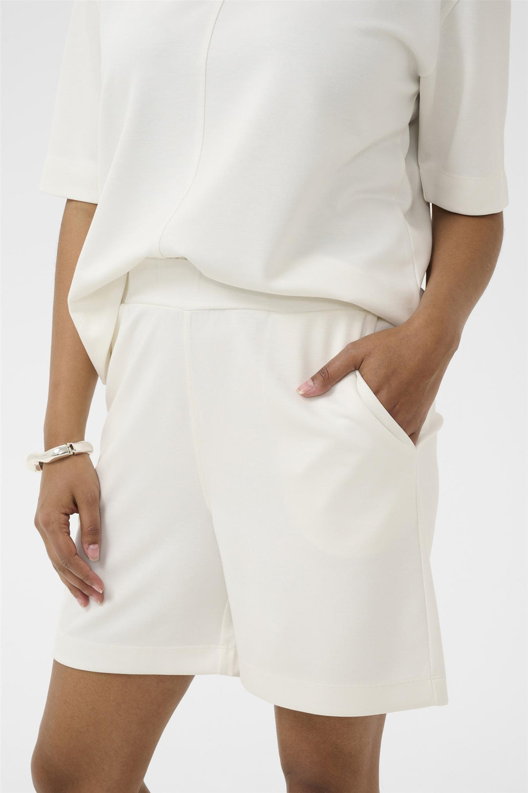 Kaffe Clothing - KAannie Jersey Shorts - Hvit