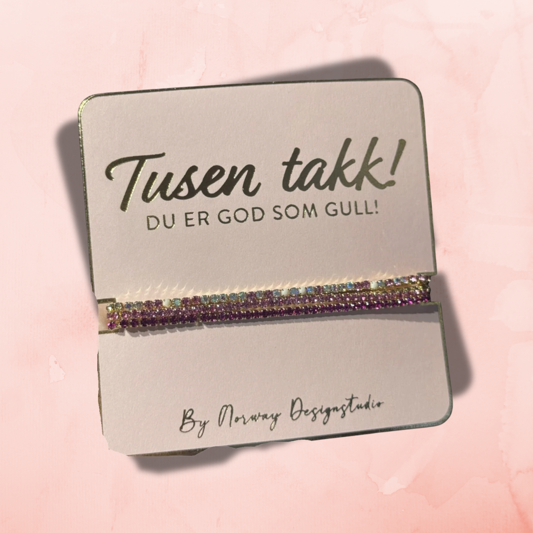 Norway Design Studio - 3 Armbånd - "Tusen takk! Du er god som gull"