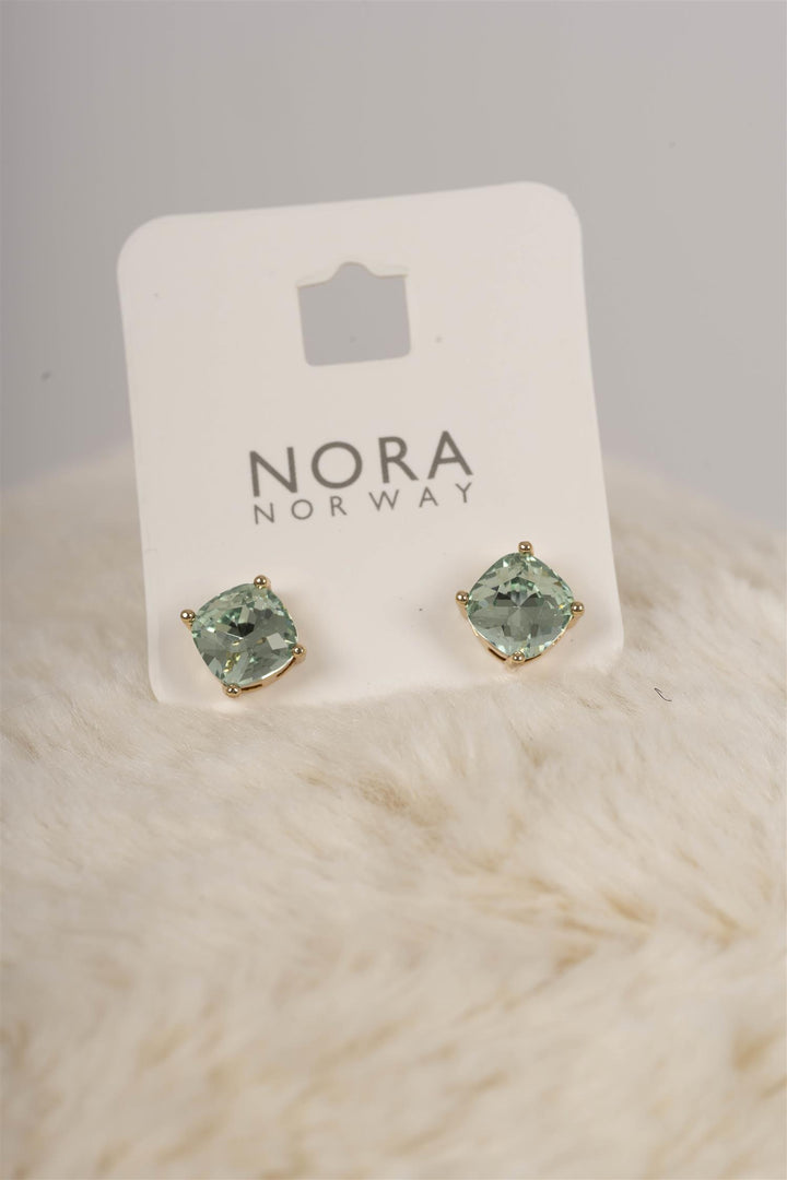 NORA Norway - Florentina stud ear gold Aqua