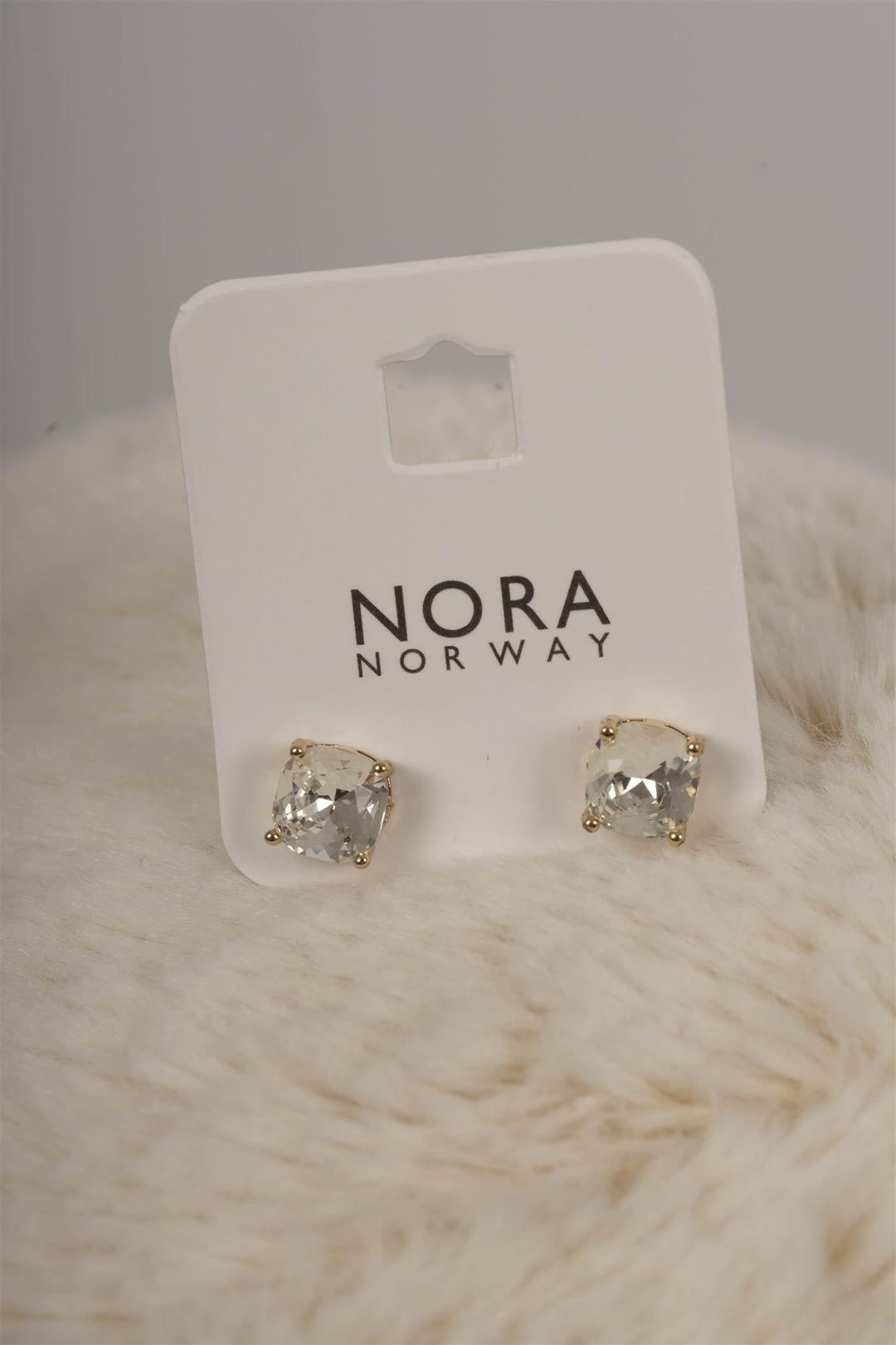 NORA Norway - Florentina stud ear gold Clear