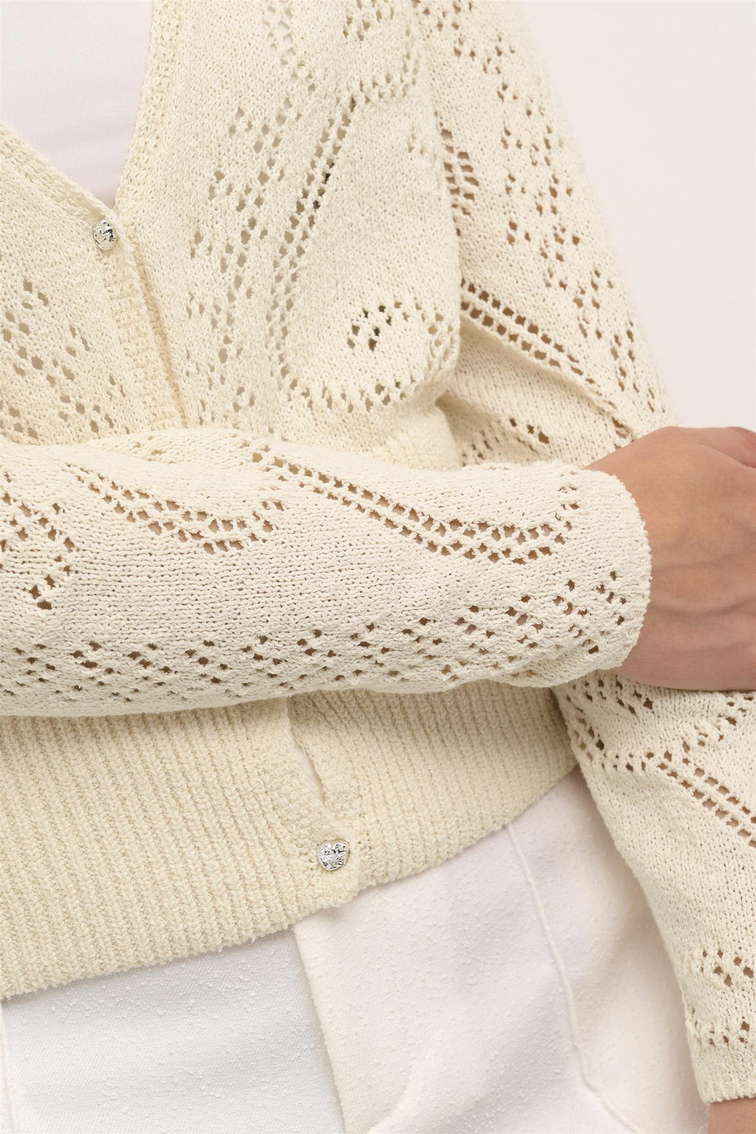 Cream - CRHami strikket cardigan