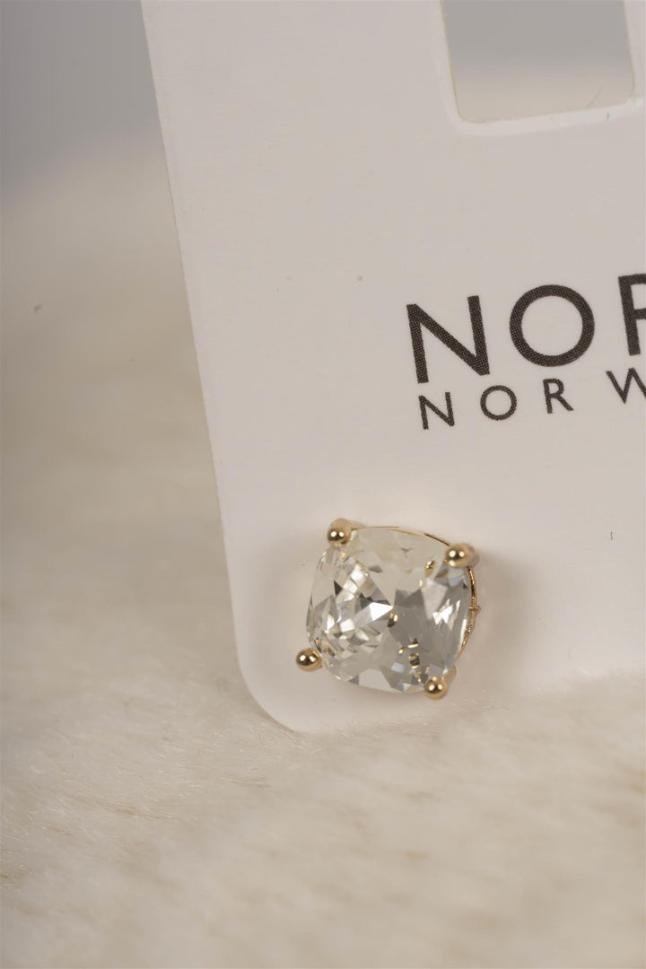 NORA Norway - Florentina stud ear gold Clear